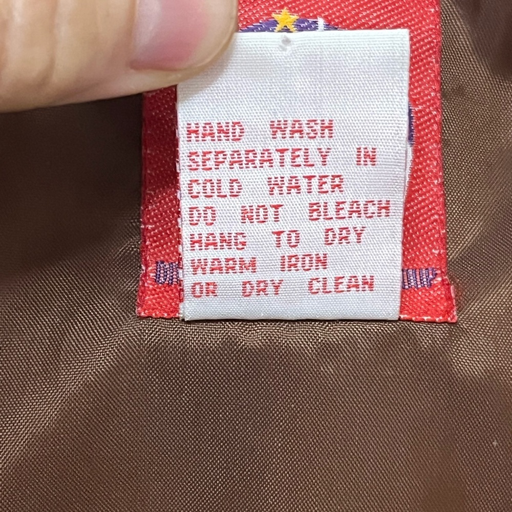 Patchwork Brown *Silk* Jacket, Size Ps - image 6